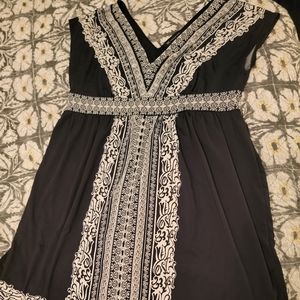 INC black and white dress